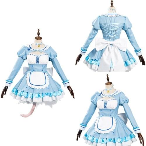 Nekopara Cosplay Chocola/Vanilla Costumes Adult Maid Dress Suit Halloween Carnival Clothing