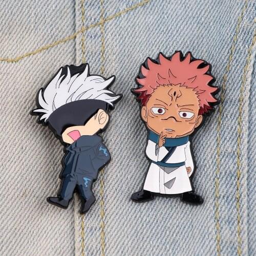 LT926 Japanese Anime Manga Jujutsu Kaisen Gojo Satoru Enamel Pin Woman Man Brooches Badges Collar Pins Jewelry Gifts