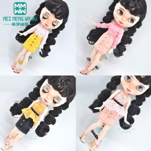 1pcs Blyth Doll Clothes fashion shirtsff, mini skirts, off-shoulder shirts for Blyth Azone OB23 OB24 1/6 doll accessories