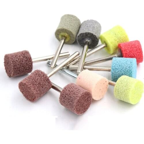 Shank 3mm Nylon Fiber Polishing Wheel Non-woven Grinder Head Abrasive Tool For Drill Grinder Metal 150-1000 Grit