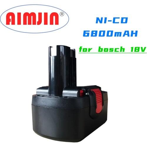 Newest 18V 6.8Ah Ni-MH Power Tool Rechargeable Battery for Bosch 18V Battery BAT025 BAT026 BAT180 BAT181 BAT189 GSR 18VE-2 PSR