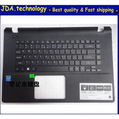 MEIARROW 96%new upper shell for ACER Aspire E15 ES15 ES1-511 ES1-520 ES1-521 ES1-522 palmrest upper cover US keyboard,Black