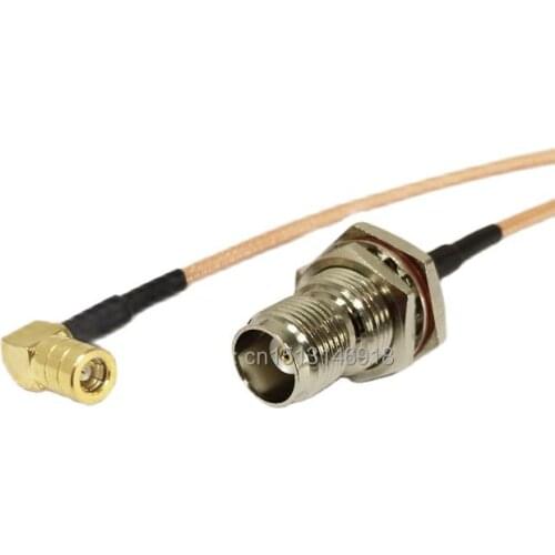 New TNC Female bulkhead Switch SMB Female Jack Right Angle RF coax cable RG316 Wholesale Fast Ship 15CM 6" Adapter