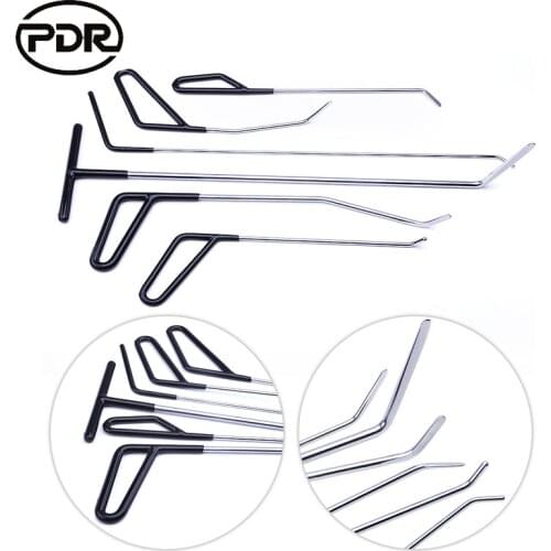 PDR Paintless Dent Removal Repair Hooks Push Rods Door Dings Hail Repair Spring Steel Rods Hail Damage Repair High Quality