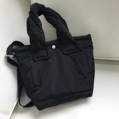 Casual Cotton Fabric Tote Women Handbags Space Cotton Padded Womens Shoulder Bag Designer Crossbody Bags for Women 2021 Purses