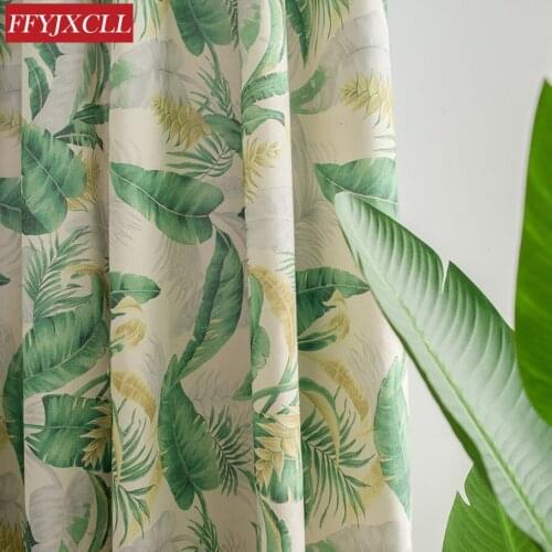 Modern Boutique Simple Curtains for Living Room and Bedroom Sales of Pure Cotton Printed Curtain Screen Fabric