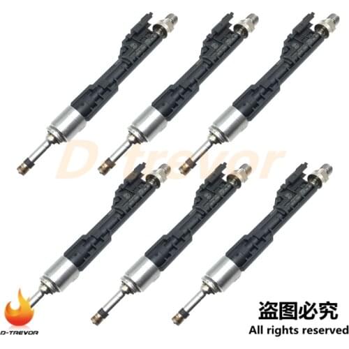 6Pcs Fuel Injector 13537645956 For 2014-2018 BM-W F06 F10 F12 F13 F01 X5 X6 0261500186