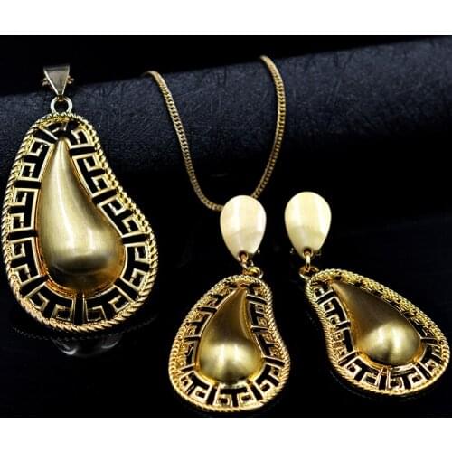 ZEA Dear Jewelry Fashion Jewelry Jewelry Set For Women Earrings Pendant Necklace Water Drop Jewelry Findings For Wedding Gift