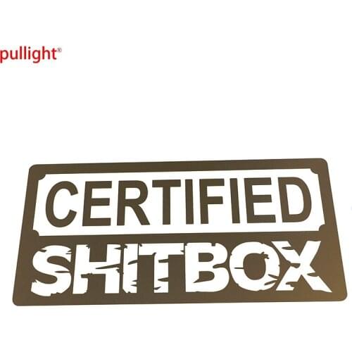 Funny Certified Shitbox Sticker Vinyl Car Bumper Decal 4x4 Hoon