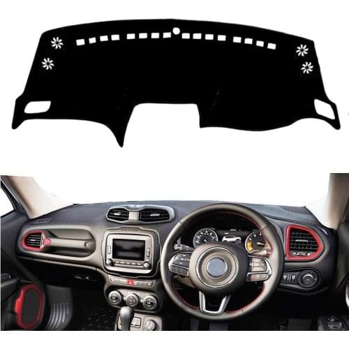 Anti-UV Dashboard Cover Dash Mat Pad Sun Shade Instrument Carpet Car Accessories For Jeep Renegade 2011 2012 2013-2018 2019 RHD