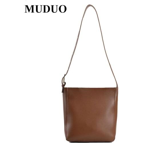MUDUO Women‘s Bags Wide Straps Korean Style Small Ladies Shoulder Crossbody Bag PU Leather Female Handbags Sets Whole Sale