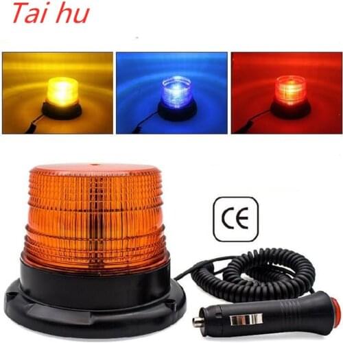12V/24V LED Car Truck Strobe Warning Light Police LED Flashing Emergency lights Beacon Lamp with Magnetic Mounted