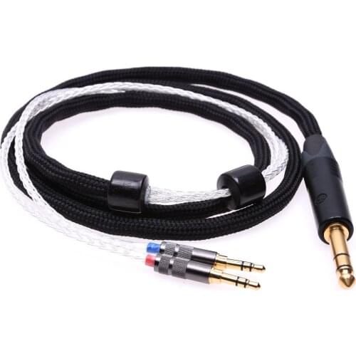 16 Cores 5N Silver Plated Headphone Upgrade Cable Extension Cord For Hifiman Arya HE1000se HE1000 HE400S He400i HE4xx HE560