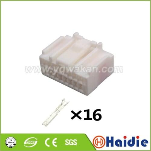 2set 16pin auto electric plug connector wiring harness cable unsealed connector 6098-1624