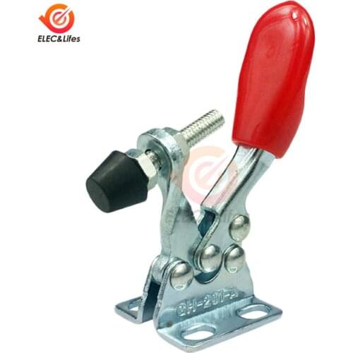 2Pcs GH-201A Horizontal Toggle Clamp Quick-Release Tongs Vertical Toggle Clamp Hand Clip Tool