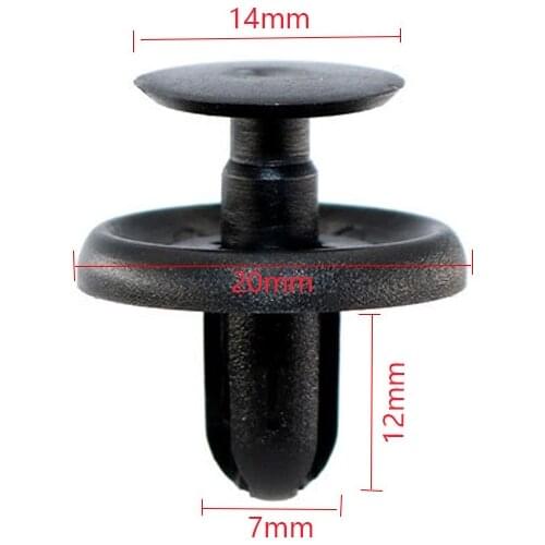 20Pcs Car Bumper Fender Retainer Clips 7mm Hole Plastic Rivet Fasteners For Suzuki Grand Vitara SX4 Swift X-90 XL-7 For Mazda