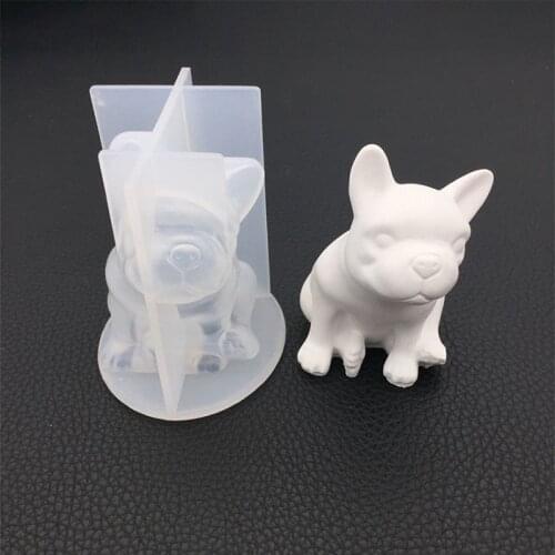 3D French Bulldog Epoxy Silicone Mold Candle Mold DIY Crafts Decorations Home Ornaments Candle Making Handmade Candles