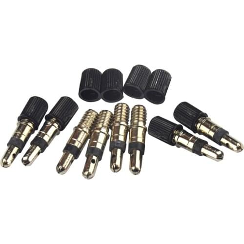 8Pieces Copper 28mm Bike Bicycle Tire Valve Core Caps Replacement Silver