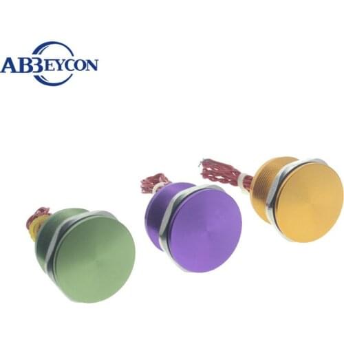 Abbeycon Momentary Flat Head 2A 19mm Normally Open Waterproof Aluminium Alloy Wired Silver IP68 Touch Piezo Switch