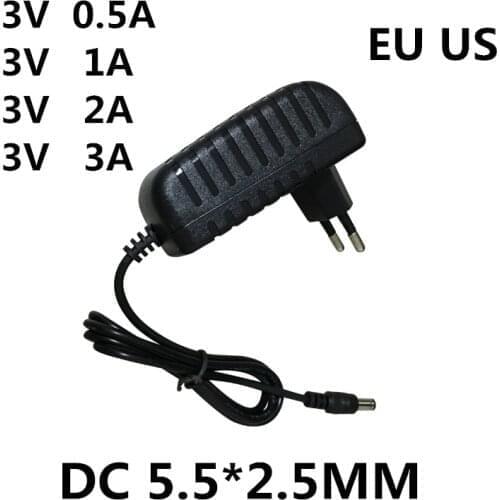 1PCS AC / DC Adapter DC 3V 0.5A 1A 2A 3A AC 100-240V Converter power Adapter 5Volt 1000MA Power Supply Charger EU US Plug