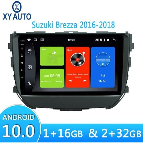 Android 10 9 Inch Car Radio HD Video Multimedia Player Stereo For Suzuki Brezza 2016-2018 Built-in GPS WiFi Bluetooth Navigation