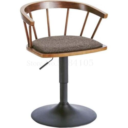 Solid wood bar stool high stool rotary bar chair fashion simple Windsor chair home lift chair