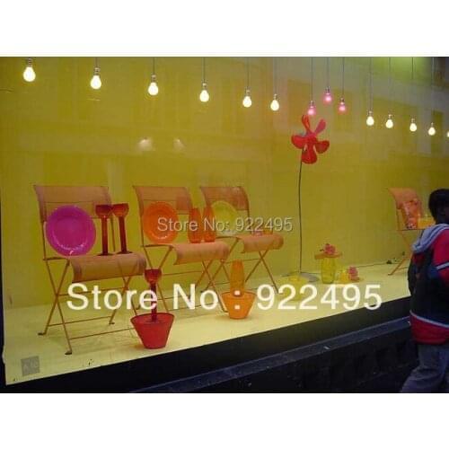 Free shipping15*1.524m Adhesive Transparent Rear projection film for event, Paste onto glass