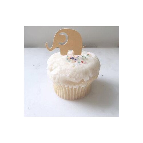 Glitter Elephant baby shower cupcake toppers wedding fruit Picks party decorations