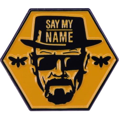 Breaking Bad Bees Say My Name Pin Heisenberg Walter White Cool Brooch Crime TV Fandom Gifts