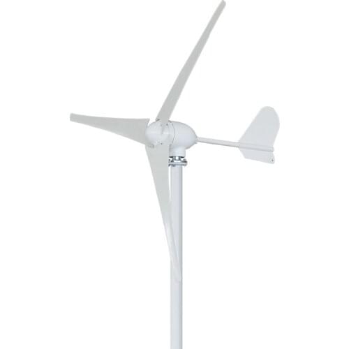 Factory price 500W 12V/24V/48V 3/5 blades Mini horizontal wind turbine generator with MPPT Wind Solar Hybrid Controller