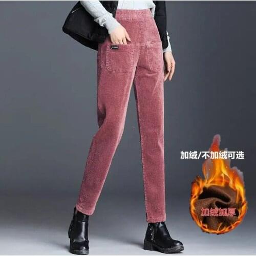 Cexvbyj Women's Velvet Trousers