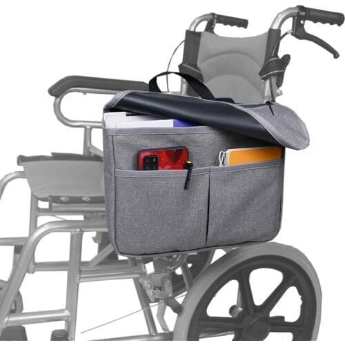 Travel Tote for Carrying Accessories on Wheelchair Rolling Walkers Transport Chairs Disabled Medicals Mobility Aid Pouch