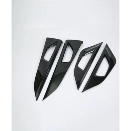 Chrome or Carbon style Interior Door Handle bowl Panel coverTrim Car Styling Accessories 4pcs For Subaru XV 2018 ABS