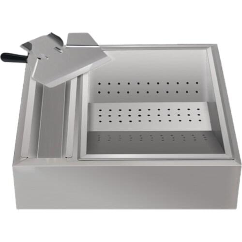 Commercial Fries Workstation Fries Operation Table Stainless Steel Fries Oil Control Tank Burger Shop Equipment Without Magnet