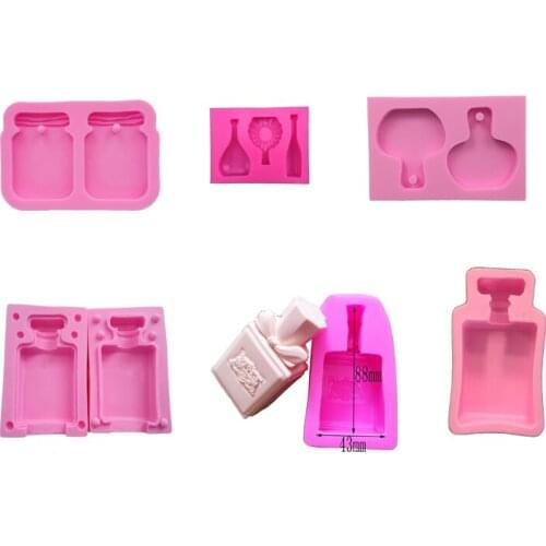 Perfume Bottle Wine Bottle Cooking Tools Fondant Diy Cake Silicone Moulds Chocolate Baking Decoration Candy Resin Craft
