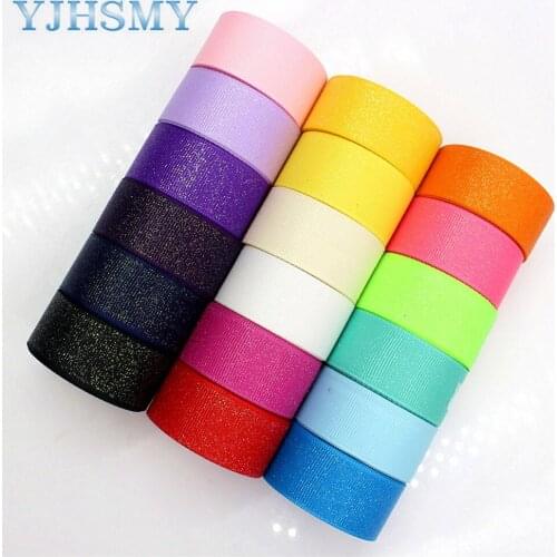 YJHSMY D-17808-694,22 mm 5 Yards Solid color flash Ribbons Thermal transfer Printed grosgrain,Wedding decoration,DIY material