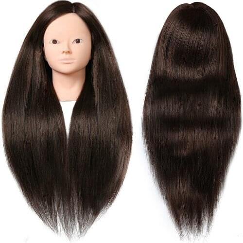 Mannequin Training Head Professional Makeup Styling Head 65CM 100% High Temperature Fiber Hairdressing Practice Training Head