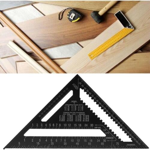 Aluminum Alloy Metric Triangle Ruler Angle Protractor Speed Square Woodwork Protractor Gauge High Precision Measuring Tool