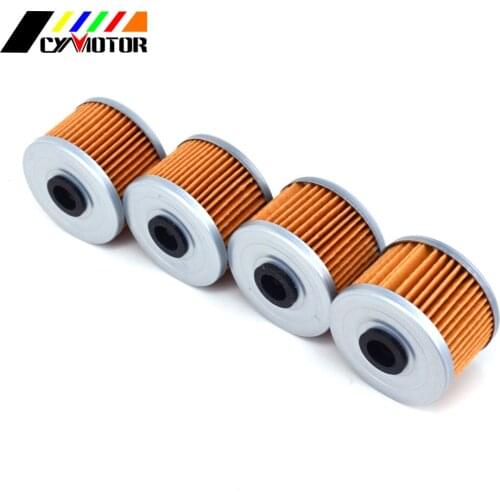 Motorcycle 4pcs Engine Oil Filter Machine Filter For HONDA AX1 CRF NX TLR XL XL-Z XR ATC TRX 250 300 350 400 440 500 600 650 700