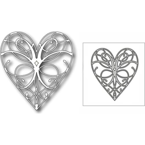 New Lace Heart Pattern 2020 Metal Cutting Dies for DIY Scrapbooking Paper Decoration and Card Making Embossing Craft No Stamps
