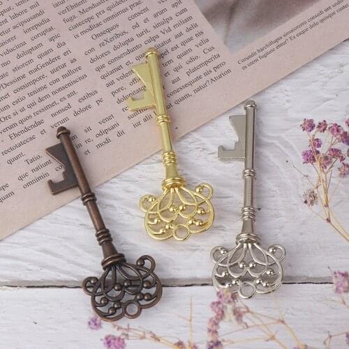 New Portable Key Shape Bottle Opener Ring Keyring Keychain Metal Beer Party Bar Tool