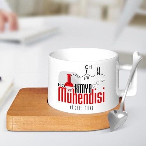 Personalized Professional Chemical Engineer Wood Altlıklı Ceramic Cup-2
