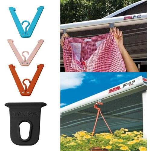 RV Awning Accessories Awning Shoes Cap Hanger Hook Outdoor Hook Clothes Hanger Clip Hook Screws Auto Replacement Parts