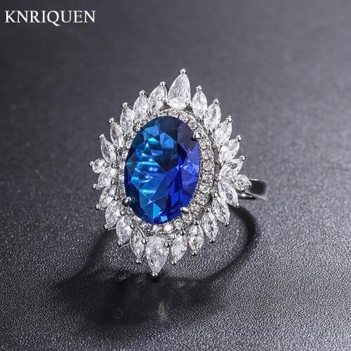 Luxury Sapphire Paraiba Tourmaline Ruby Gemstone Cocktail Party Rings for Female Womens 925 Sterling Silver Ring Fine Jewelry