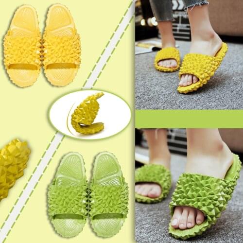 Creative Durian Sandals And Slippers Ladies 2021 Summer Home Interior Personality Durian Flip Flops Women сандали женские