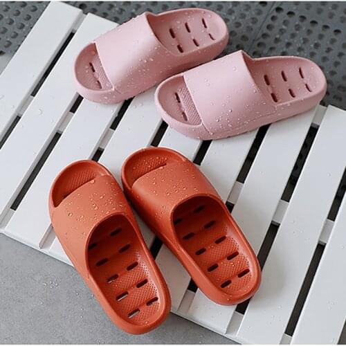 Bathroom Slippers Women EVA Home Slippers Hollow Shower Sandals Anti-slip Flip Flops Indoor Couple Shoes Men Summer Beach Slides