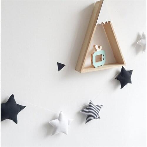 Nordic Baby Room Handmade Nursery Star Garlands Christmas Kids Room Wall Decorations Photography Props Decorations