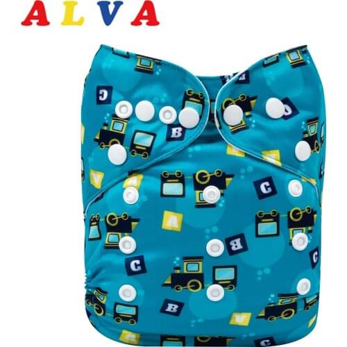 Alvababy 2021 Cloth Diapers Baby Reusable Modern Cloth Nappy with 1pc Microfiber Insert