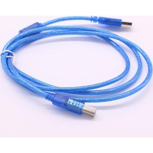 10pcs/lot Type A Male to Type B Male USB 2.0 Extension Scanner Printer Print Cable for Printer High Speed Transparent 1m 1.5m