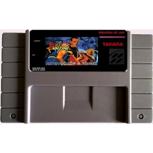 High Quality 16 Bit Art of Fighting NTSC Big Gray Game Card For USA Version Game Player